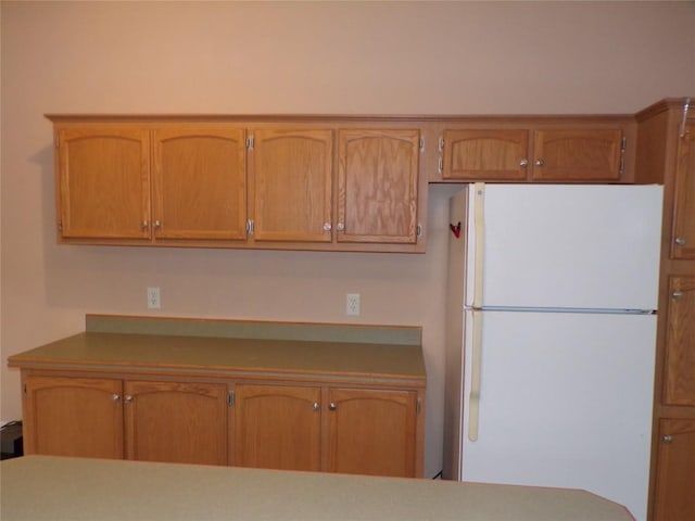 kitchen with white refrigerator