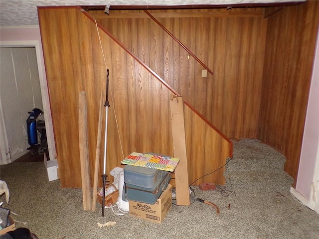 11898 Neiger Rd, Girard, PA 16417 - staircase featuring carpet floors