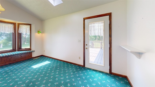 8410 Windsor Beach Ct, Erie, PA 16511 - unfurnished room with carpet flooring and lofted ceiling