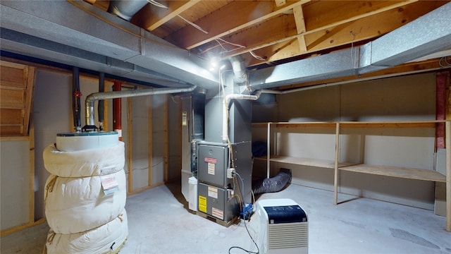 8410 Windsor Beach Ct, Erie, PA 16511 - unfinished basement with heating unit and water heater