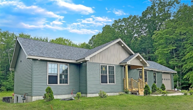 16754 Carr Hill Rd, Meadville, PA 16335 - view of front of home with a garage, a front lawn, and a shingled roof
