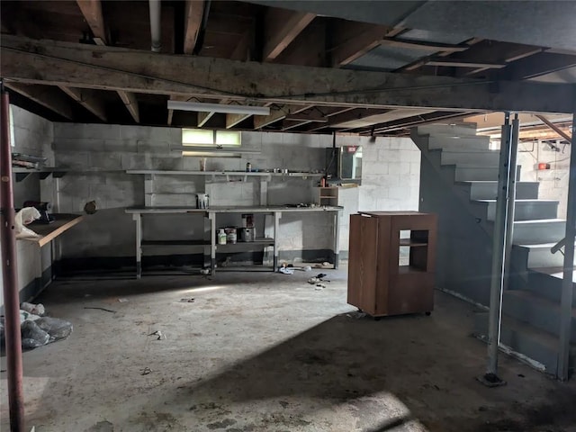 view of basement