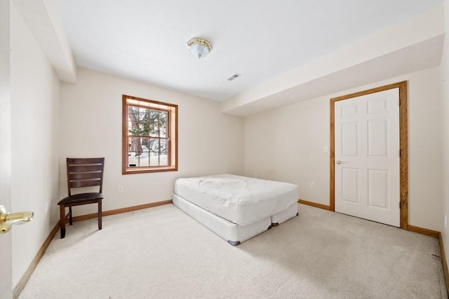 view of carpeted bedroom