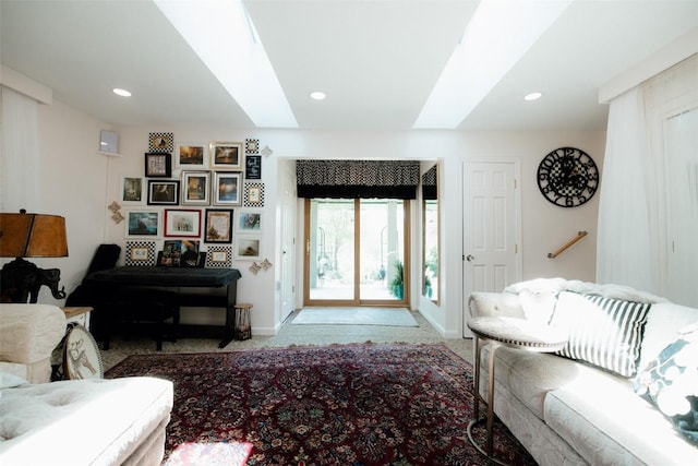 40 Cemetery Rd, Spring Creek, PA 16436 - living area featuring baseboards, recessed lighting, and carpet