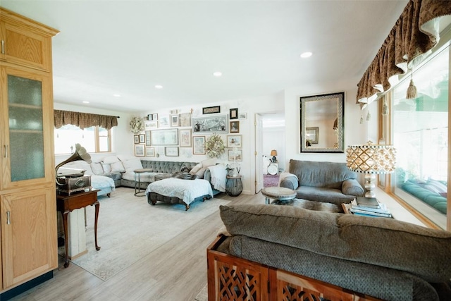 40 Cemetery Rd, Spring Creek, PA 16436 - living room featuring light wood-type flooring and recessed lighting
