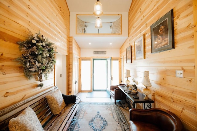 40 Cemetery Rd, Spring Creek, PA 16436 - entryway featuring wooden walls