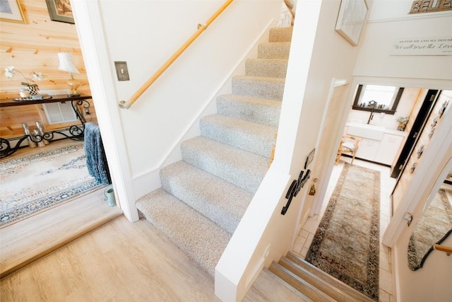40 Cemetery Rd, Spring Creek, PA 16436 - stairway with wood finished floors