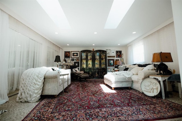 40 Cemetery Rd, Spring Creek, PA 16436 - living area with a skylight and recessed lighting