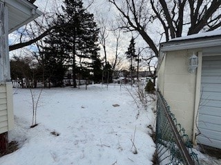 view of snowy yard