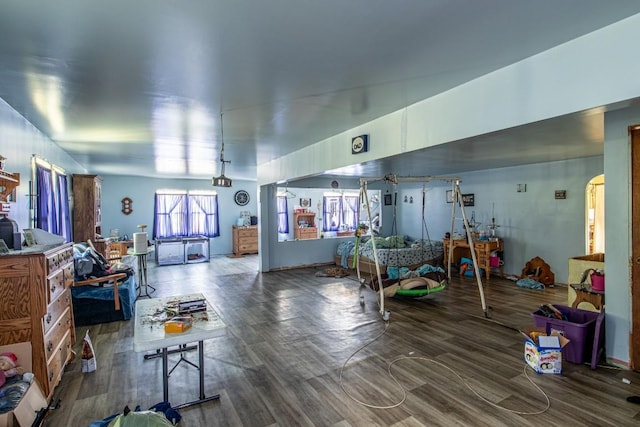 interior space featuring wood-type flooring