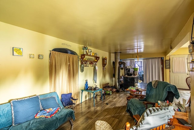 living room featuring wood-type flooring