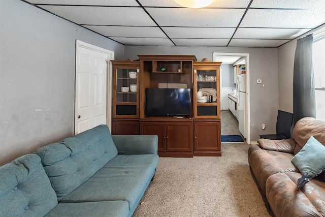 946 W 17th St, Erie, PA 16502 - living area featuring light colored carpet and a drop ceiling