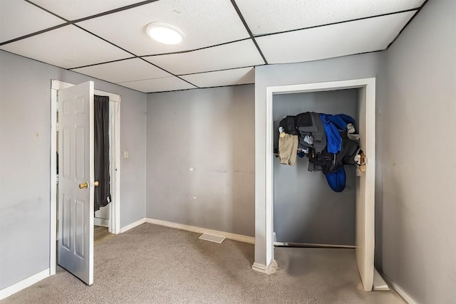 946 W 17th St, Erie, PA 16502 - basement featuring carpet floors and a paneled ceiling