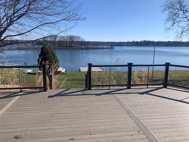 11148 Aldina Dr, Conneaut Lake, PA 16316 - wooden terrace with a water view