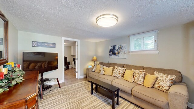 1450 Nicholson St, Erie, PA 16509 - living room with a textured ceiling and light wood-style floors