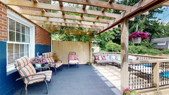 1450 Nicholson St, Erie, PA 16509 - view of patio / terrace with an outdoor hangout area and a pergola