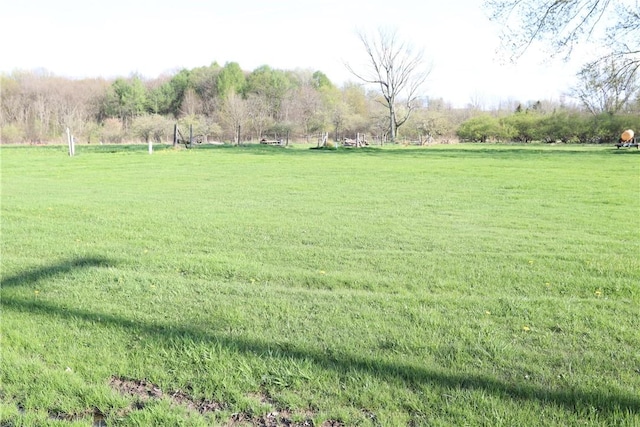 view of yard featuring a rural view