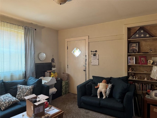 view of carpeted living room