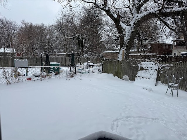 view of snowy yard