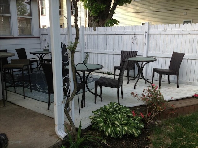 view of patio with a deck