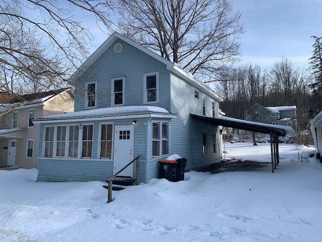 view of front of home featuring entry steps