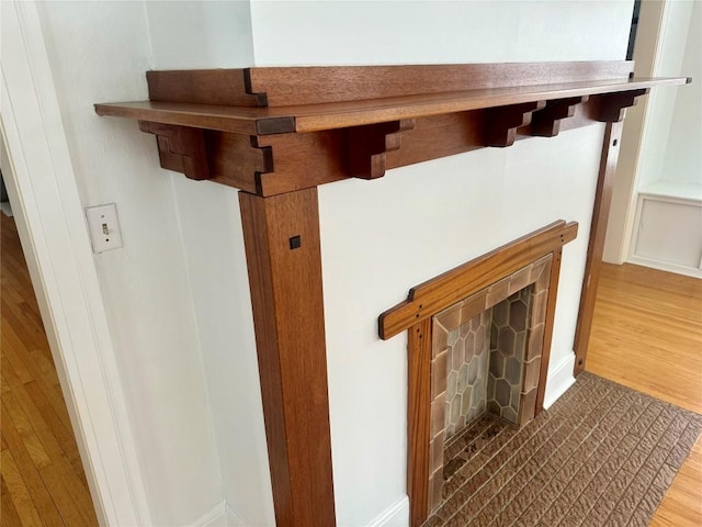 interior details with wood-type flooring