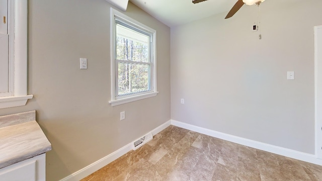 9170 Storey Rd, North East, PA 16428 - spare room featuring baseboards and ceiling fan