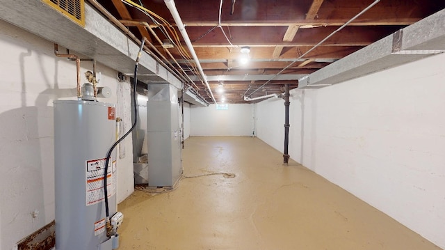 9170 Storey Rd, North East, PA 16428 - unfinished below grade area featuring water heater and heating unit