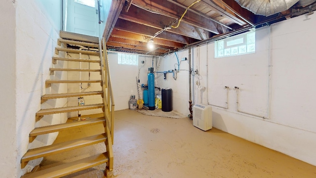 9170 Storey Rd, North East, PA 16428 - below grade area with stairs and a water softener system