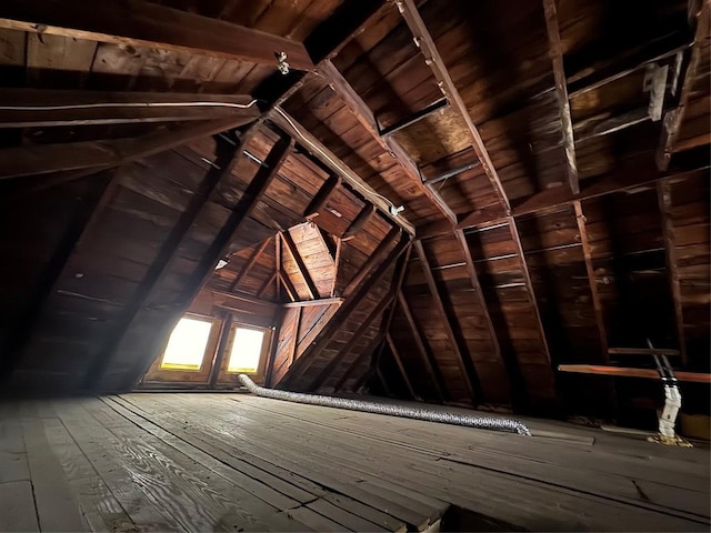 view of attic