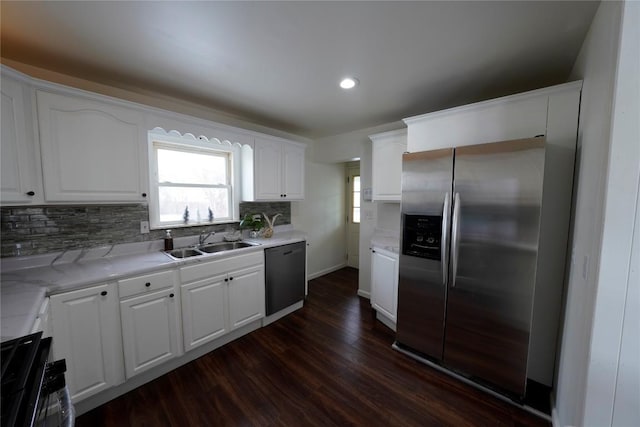 living area with dark wood-type flooring