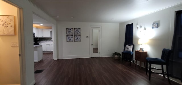 interior space featuring dark hardwood / wood-style floors