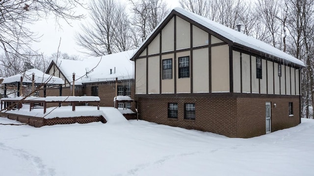 view of snowy exterior