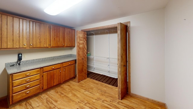 kitchen featuring light wood-type flooring