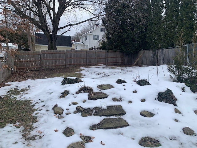 view of snowy yard