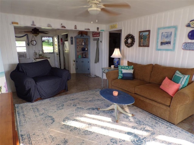 179 Elk Creek Rd, Lake City Boro, PA 16423 - living room with a ceiling fan and cooling unit