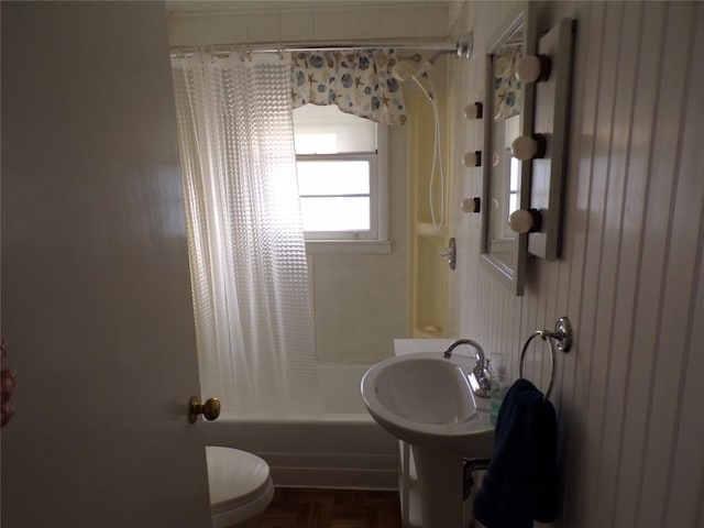 179 Elk Creek Rd, Lake City Boro, PA 16423 - bathroom with shower / bath combination with curtain and toilet