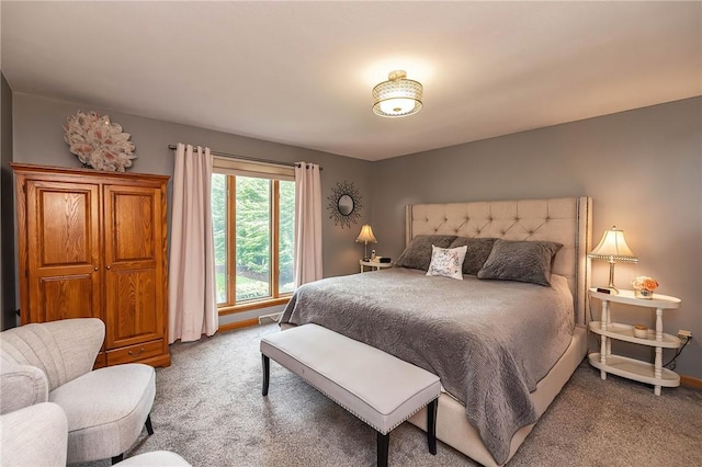 view of carpeted bedroom