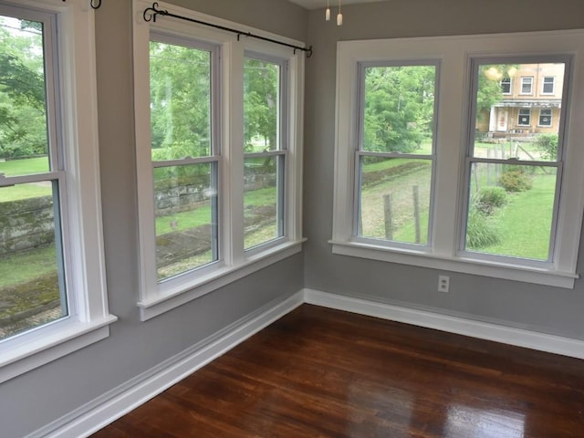 221 Locust St, Meadville, PA 16335 - empty room with dark wood-type flooring and baseboards
