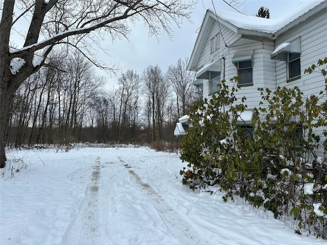 view of snowy yard