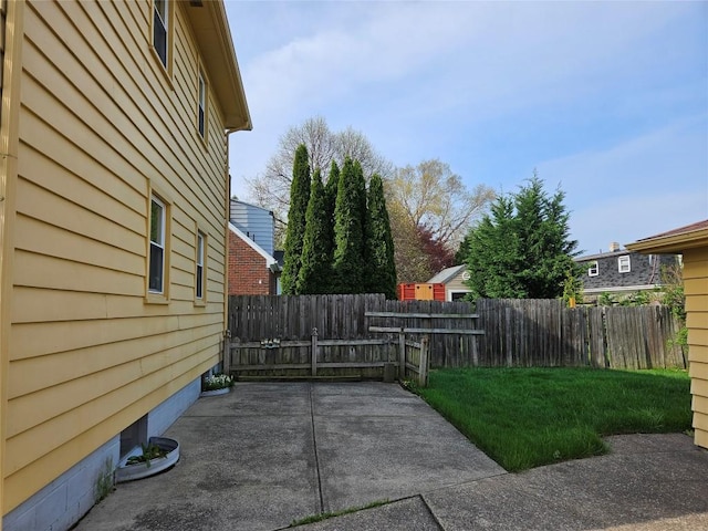 view of patio with a fenced backyard