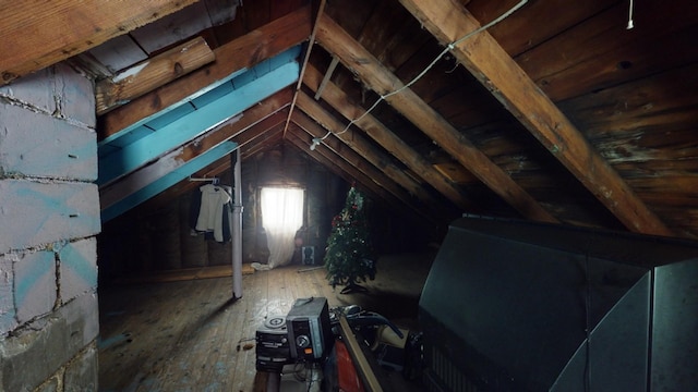 view of attic