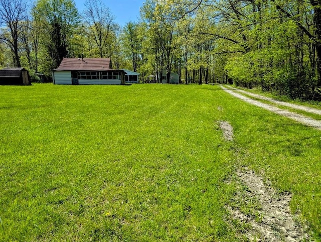 2149 Aldee Dr, Linesville, PA 16424 - view of green lawn featuring dirt driveway