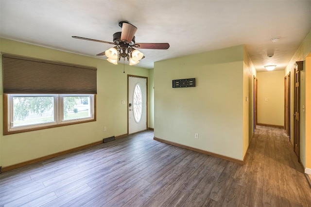 4164 Emily Dr, North East, PA 16428 - spare room featuring wood finished floors, a ceiling fan, and a smoke detector