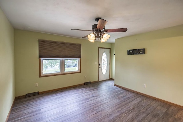 4164 Emily Dr, North East, PA 16428 - empty room with wood finished floors and ceiling fan