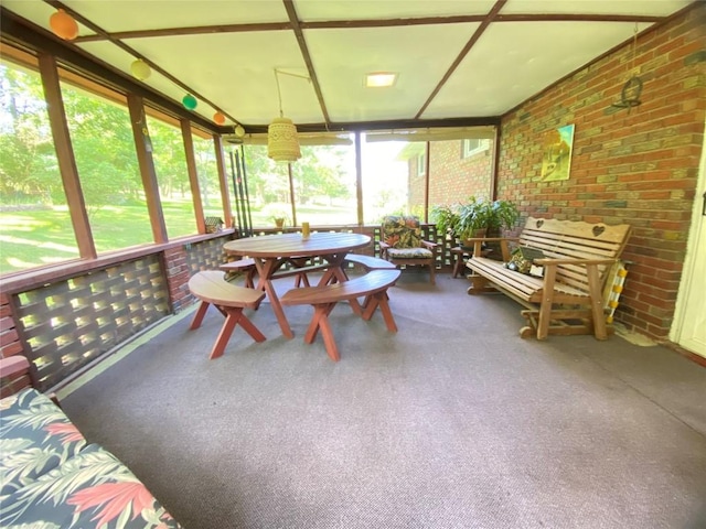 view of sunroom