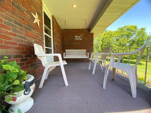 balcony with covered porch