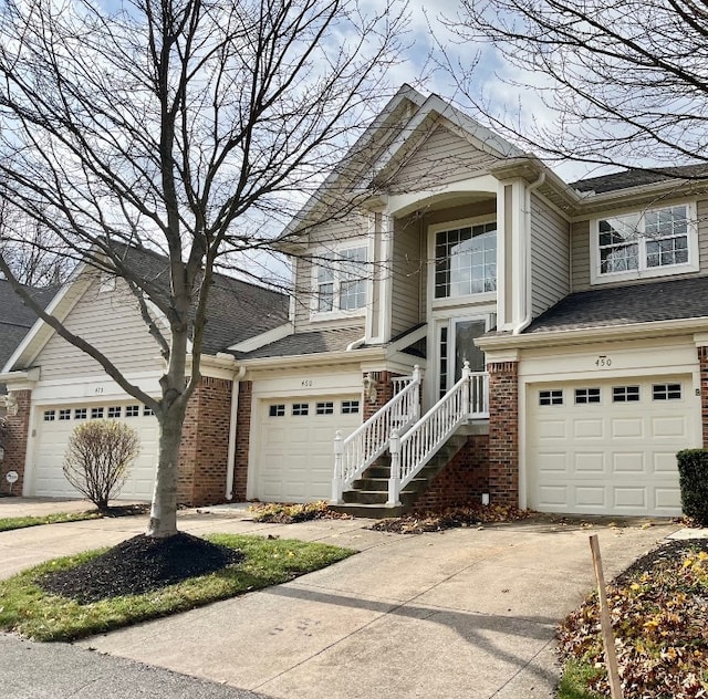 view of property with a garage