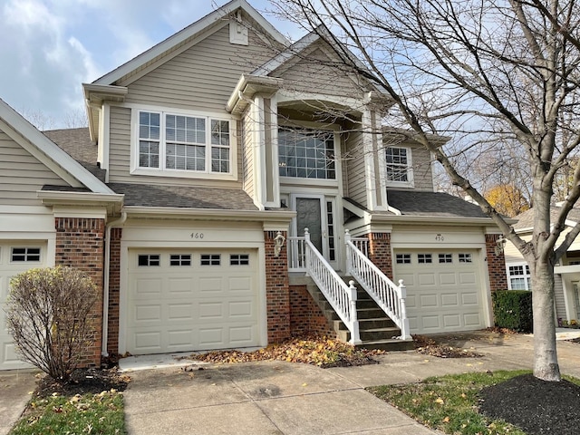 view of front facade with a garage