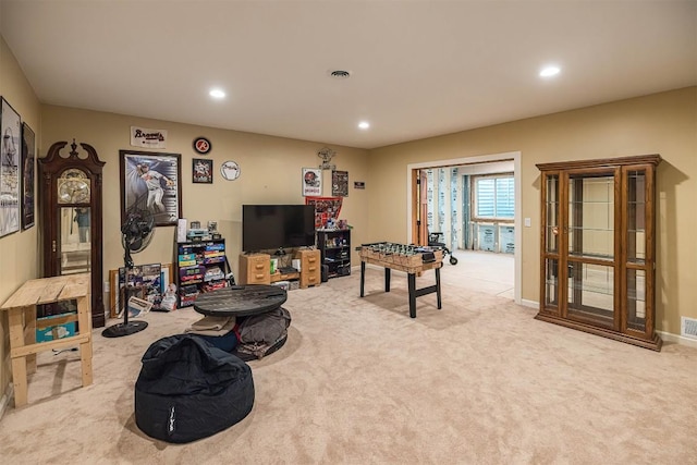 21720 Matthew Ln, Saegertown, PA 16433 - game room featuring recessed lighting, carpet, and baseboards